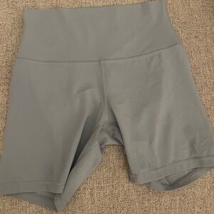 Blue lululemon biker shorts